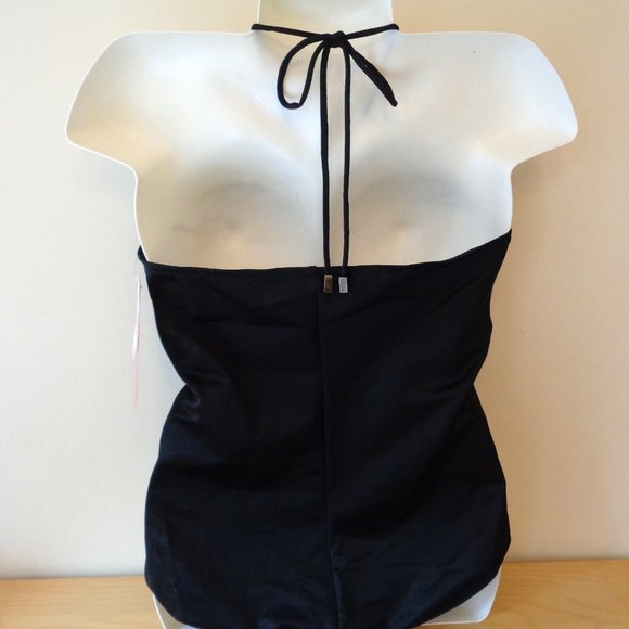 Magicsuit Nora Swimsuit Bandeau Halter 1 PC Black Mesh & Lace Size 14 NEW - Picture 5 of 7